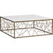 Vero 47 X 47 inch White / Rustic Bronze Coffee Table